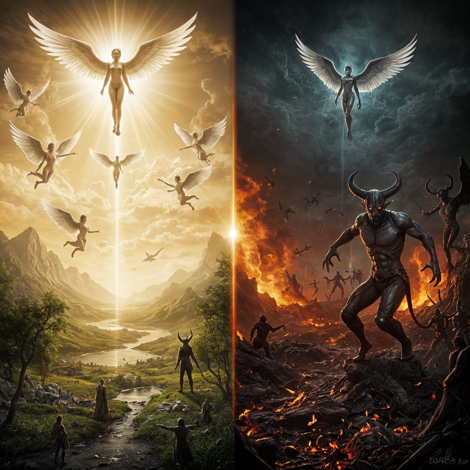 Light Versus Dark: Heaven and Hell Juxtaposed