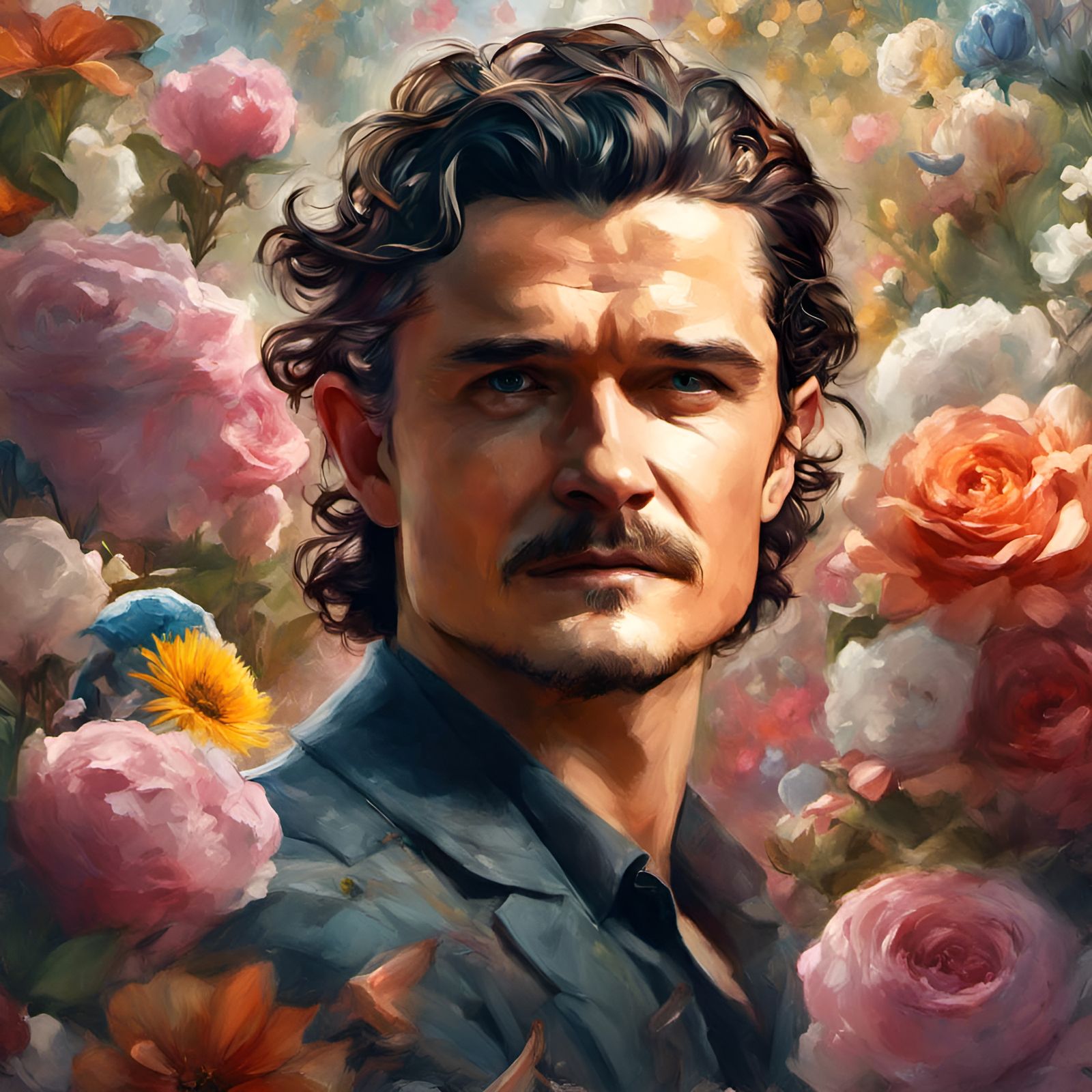 Floral Portrait Inspired by Artgerm, Pixar and Carne Griffit...
