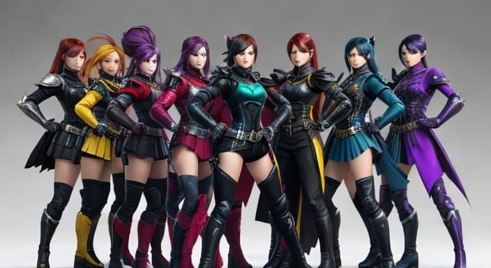 Epic Comic Book Art of Female Warriors in Action