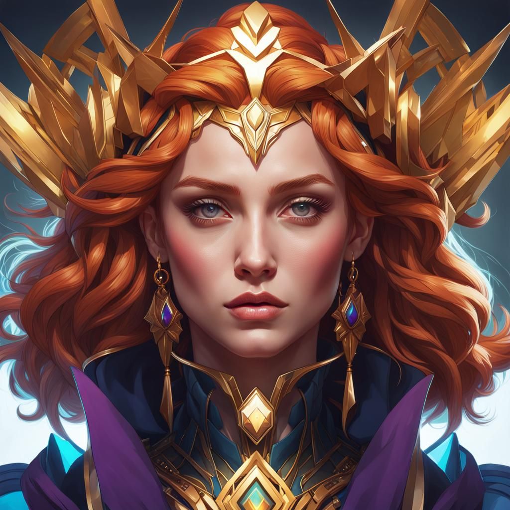 Adagio Dazzle Portrait in Art Nouveau Style