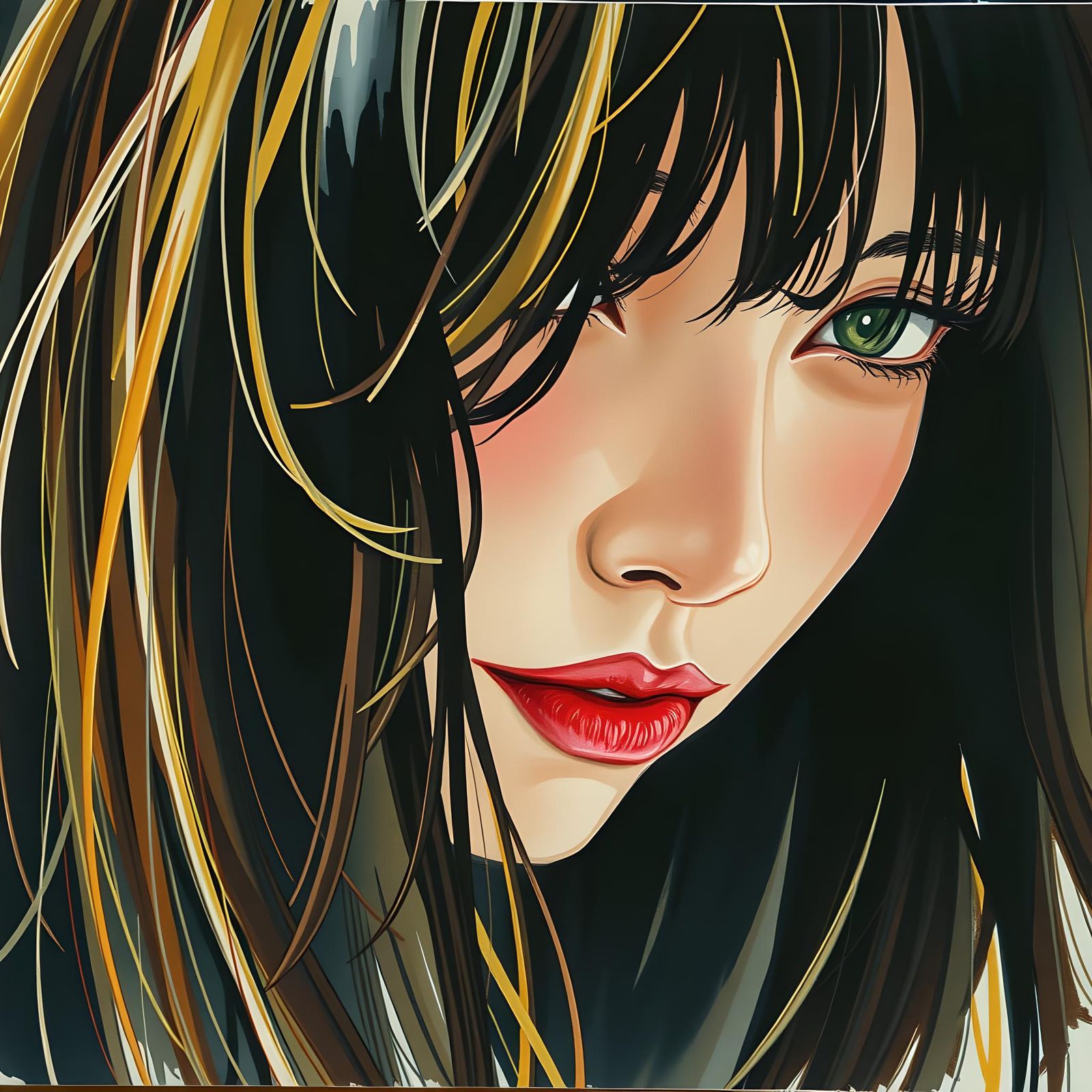 Watercolor Portrait with Volumetric Lighting