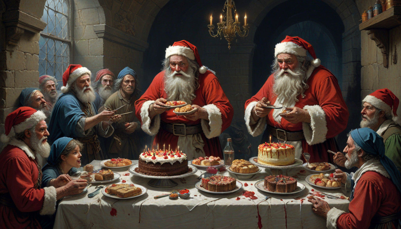 Santas Gone Rogue in a Delicious Parody of Gustave Dore's Da...