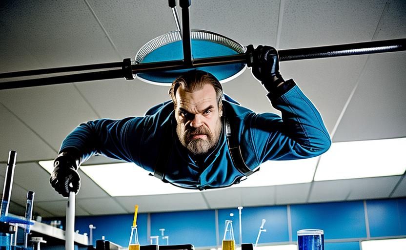 Beast Performs Upside-Down Science in Cyberpunk Inspired Sce...