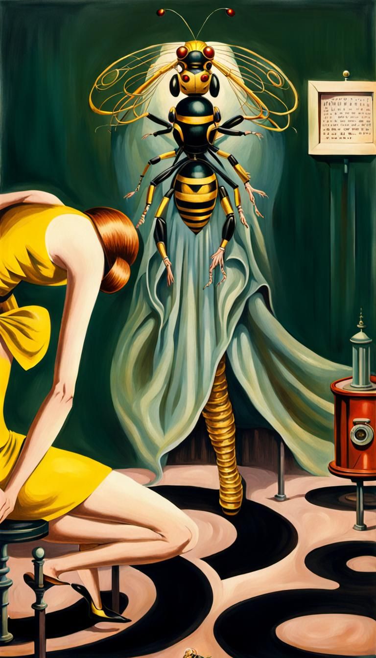 Kneeling Before a Big Bumblebee