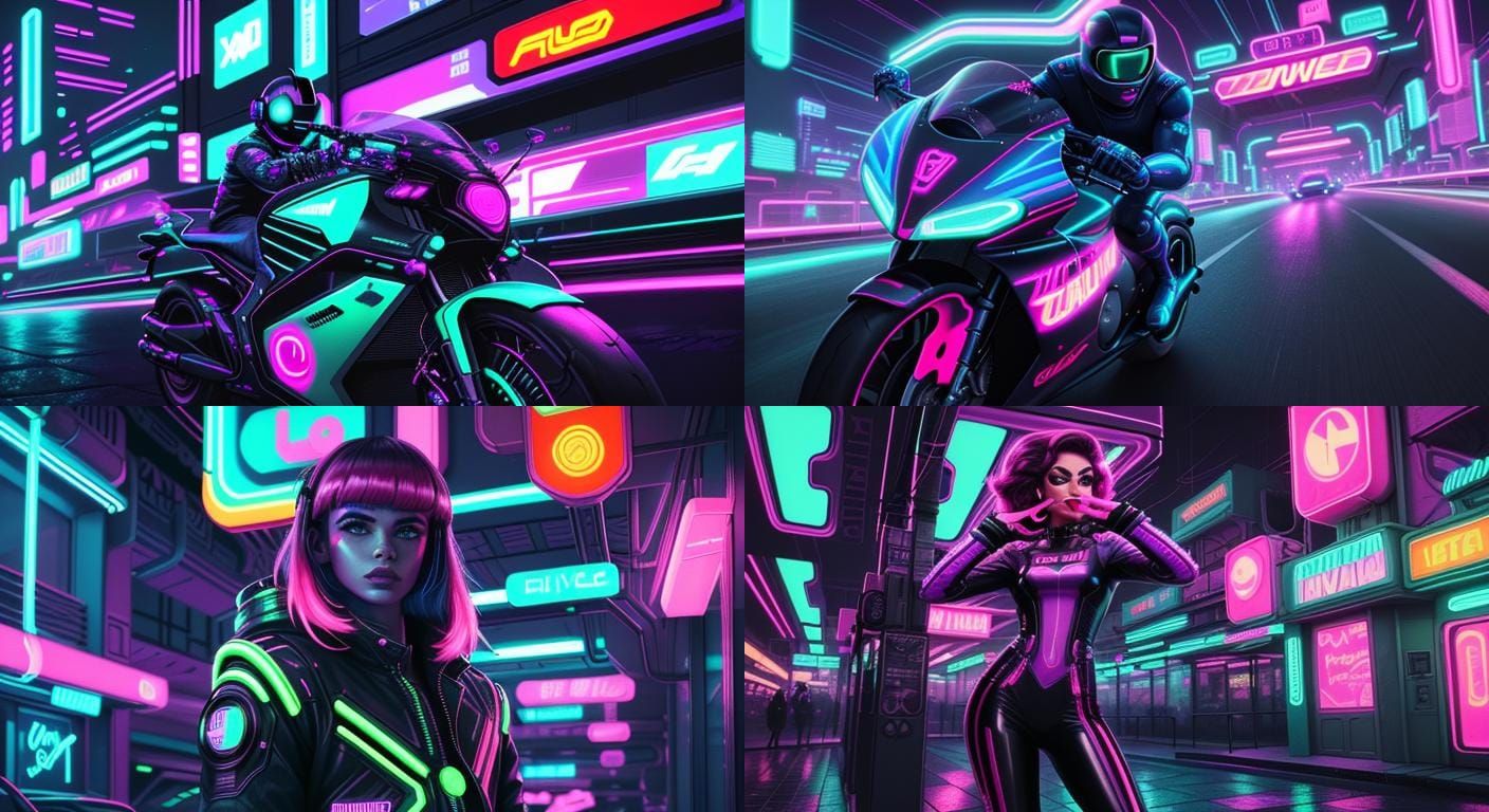 Synthwave Neon Psychedelic Dreamscape