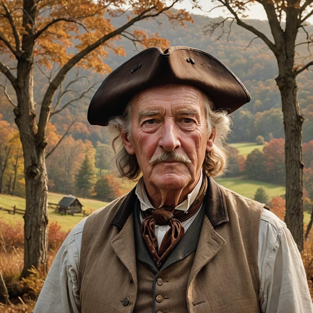 Colonial American Portrait of Elderly Man