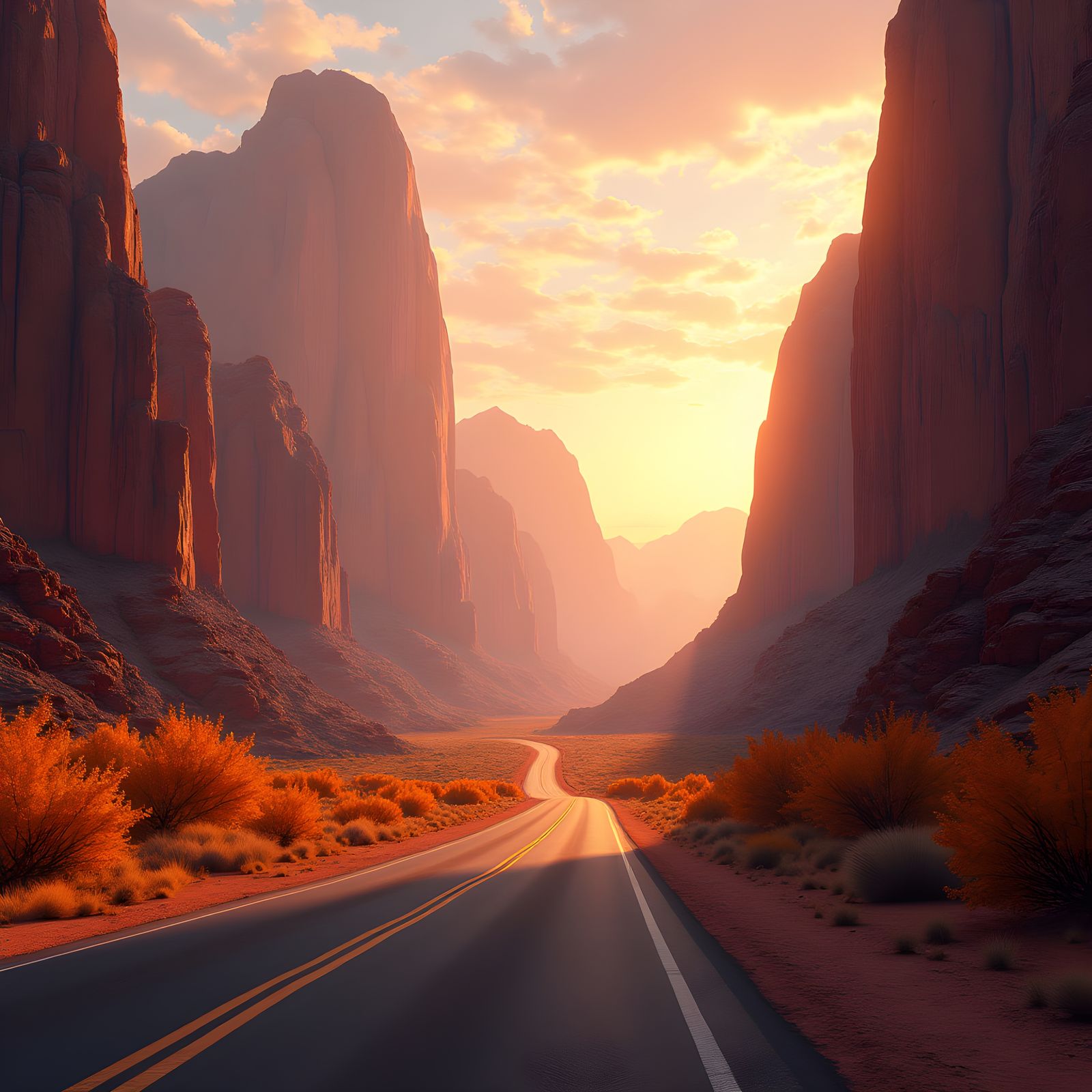 Arizona Mountains at Sunset: Matte Painting in Unreal Engine