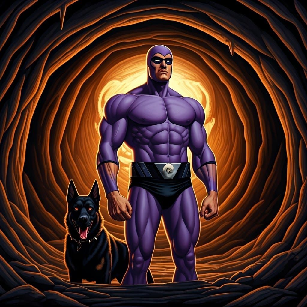 The Phantom: Comic Book Hero in Gothic Cave