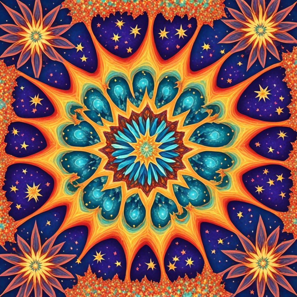 Opalescent Star Pattern Design