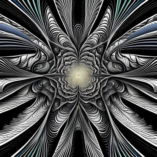 Madness Abstract: Vector Fractal Zentangle in 3D