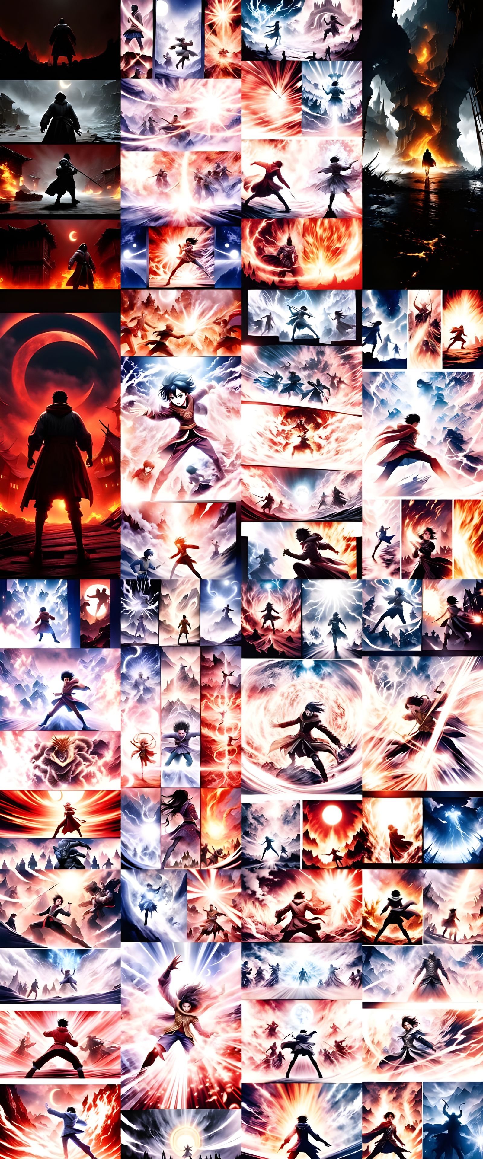 Epic Battle in a Burning Village