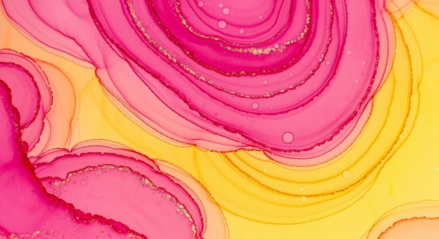 Vibrant Abstract Swirls in Alcohol Ink Style