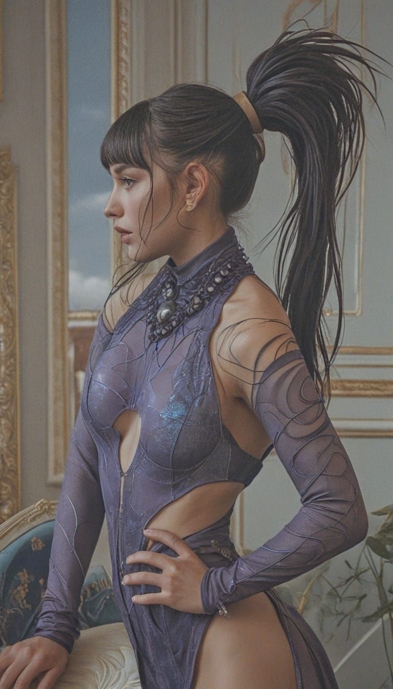 Porcelain Queen in Ethereal Distance, Inspired by Hyperreali...