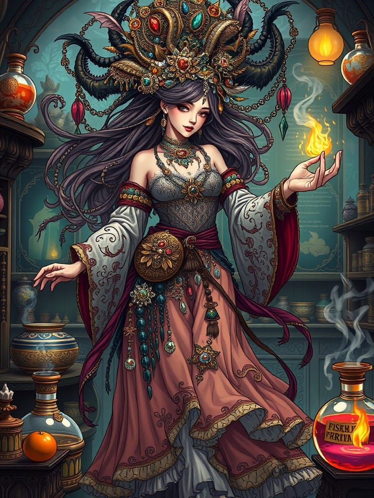 Mysterious Enchantress Brews Magic: Anime Graphic Novel