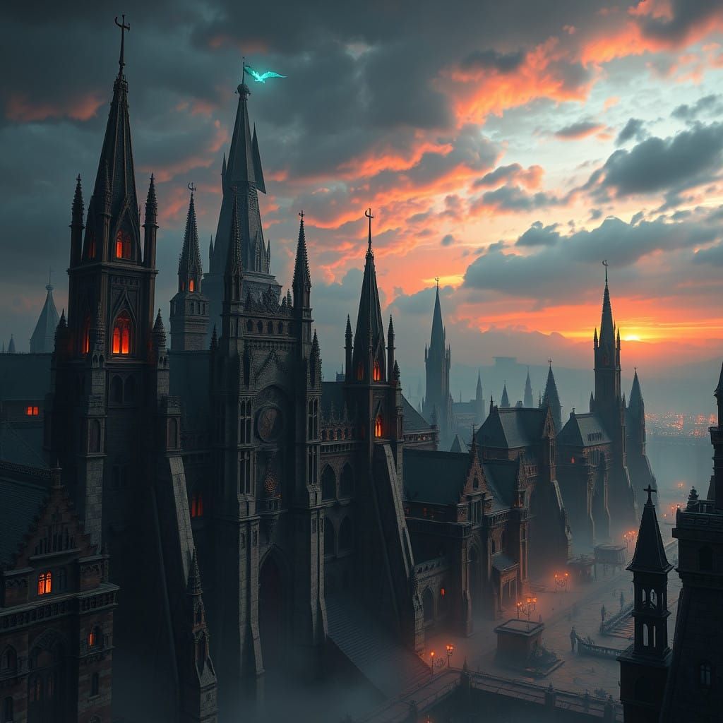 Ethereal City of Shadowhunters Unveiled in Dark Fantasy Aest...