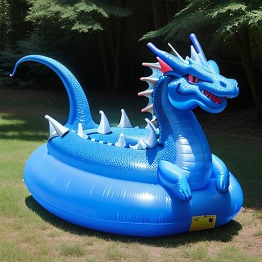 Fractal Squeaky Rubber Inflatable Dragon