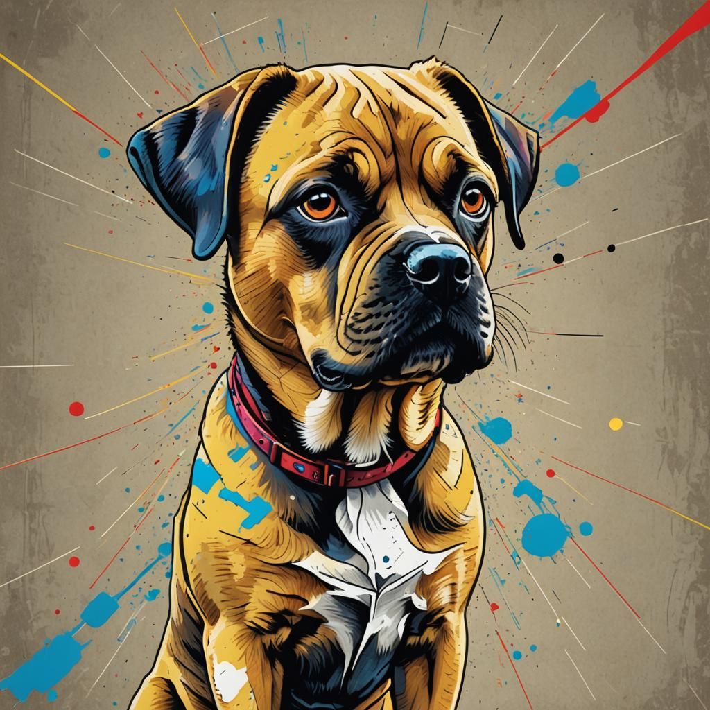 Chug Dog in Pop Art Screen Print