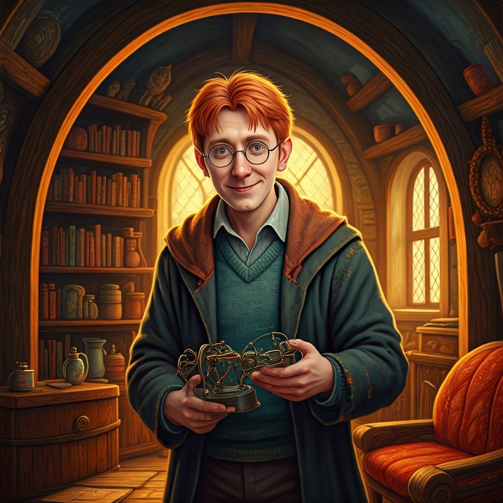 Young Arthur Weasley and his tinkering