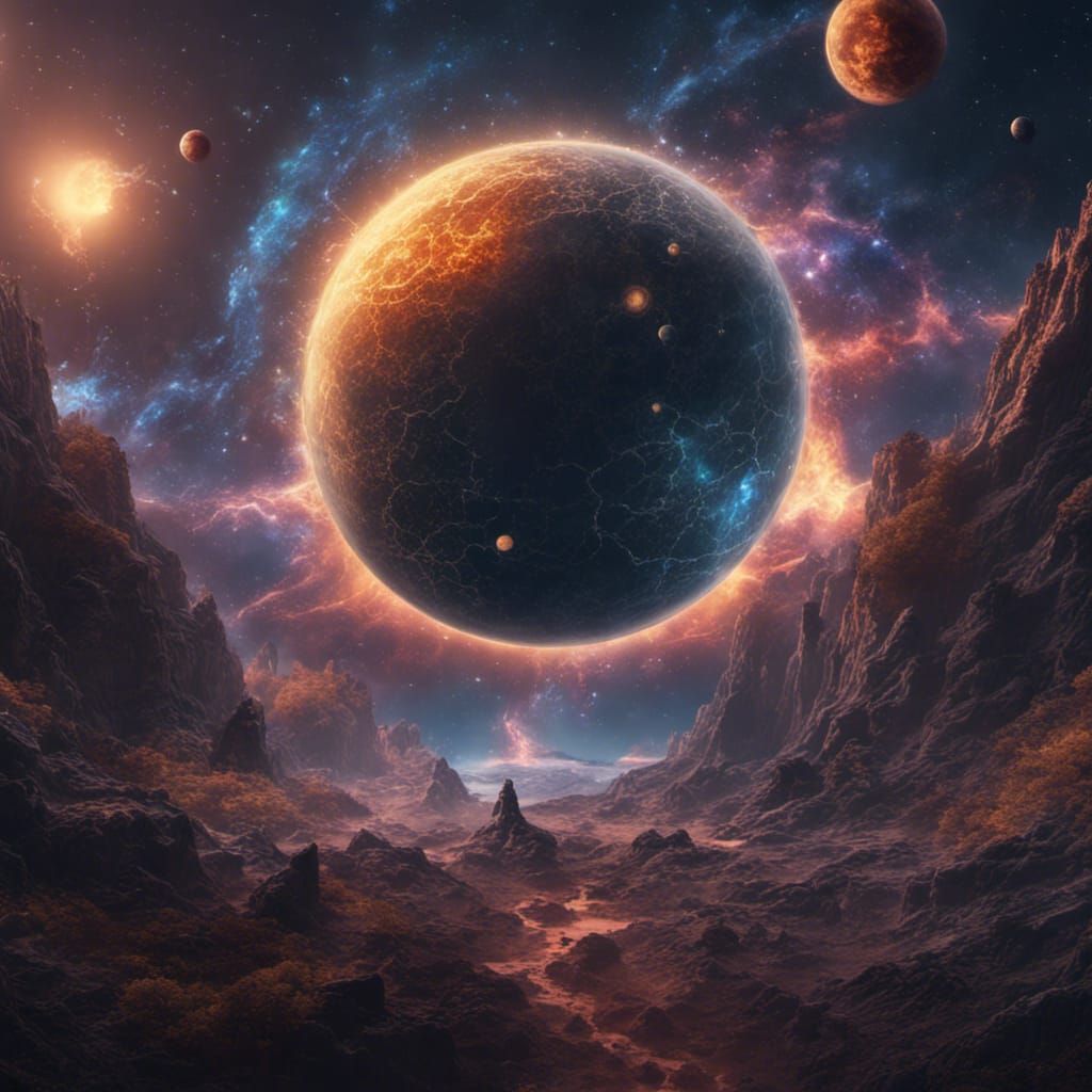 Journey Through a Fantastical Universe in Detailed Matte Pai...