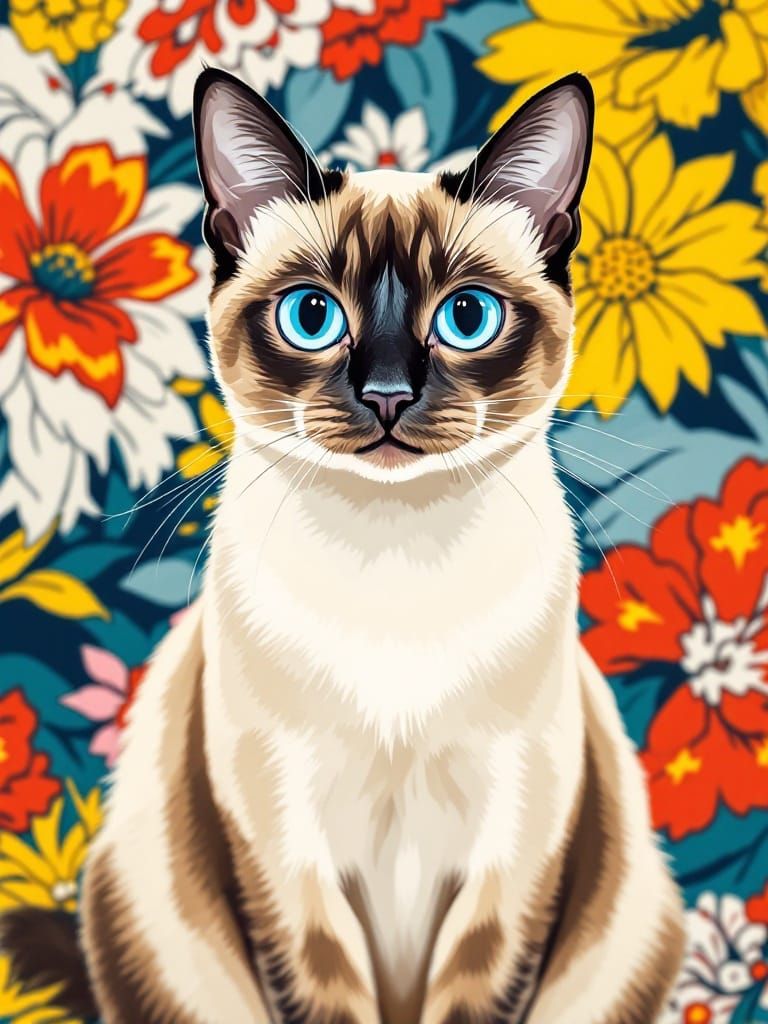 Vibrant Pop-Art Cat Dissects the Chaos