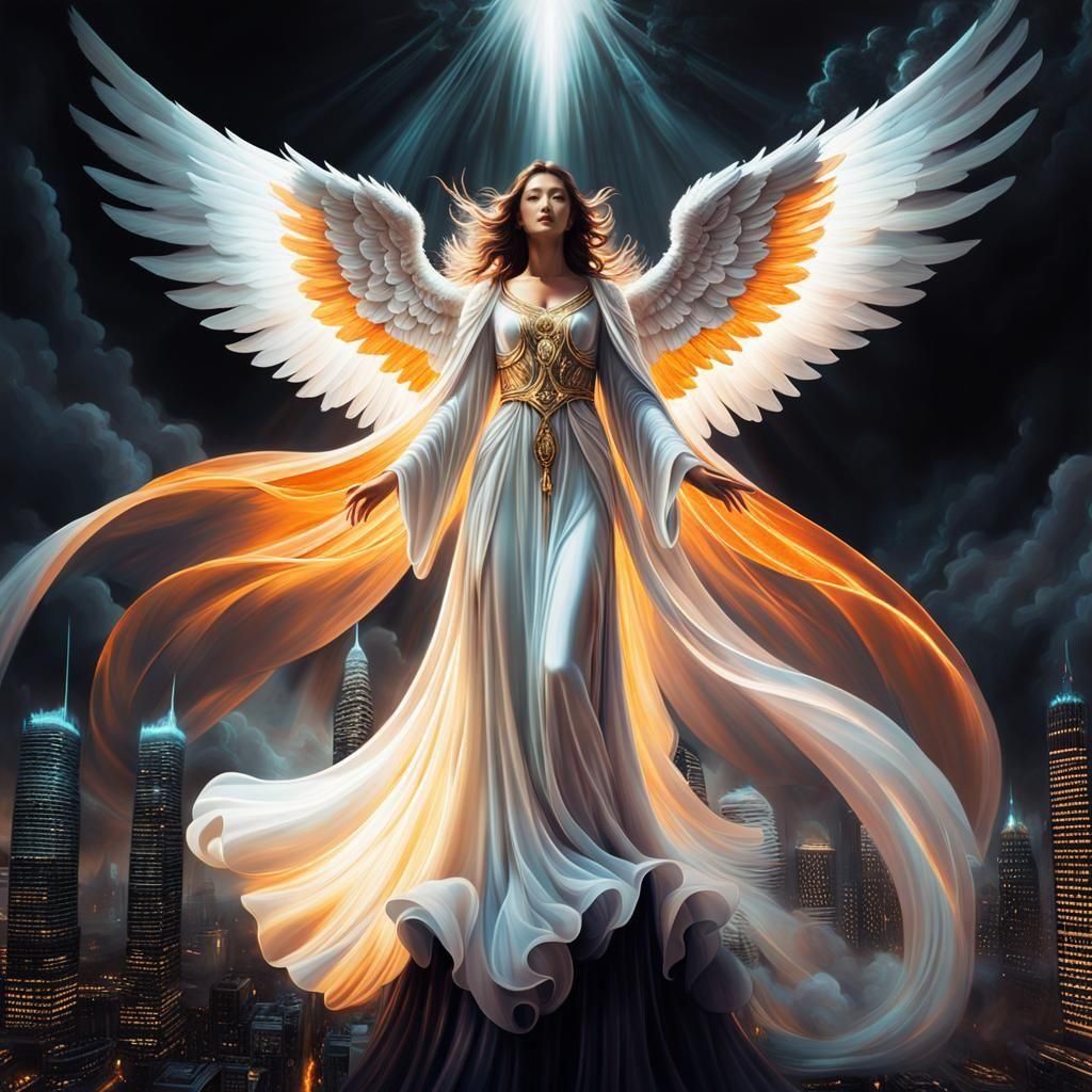 Ethereal Angel Ascending, Fantasy Art