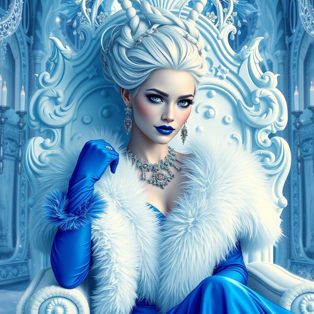 Ice Goddess in Regal Winter Splendor