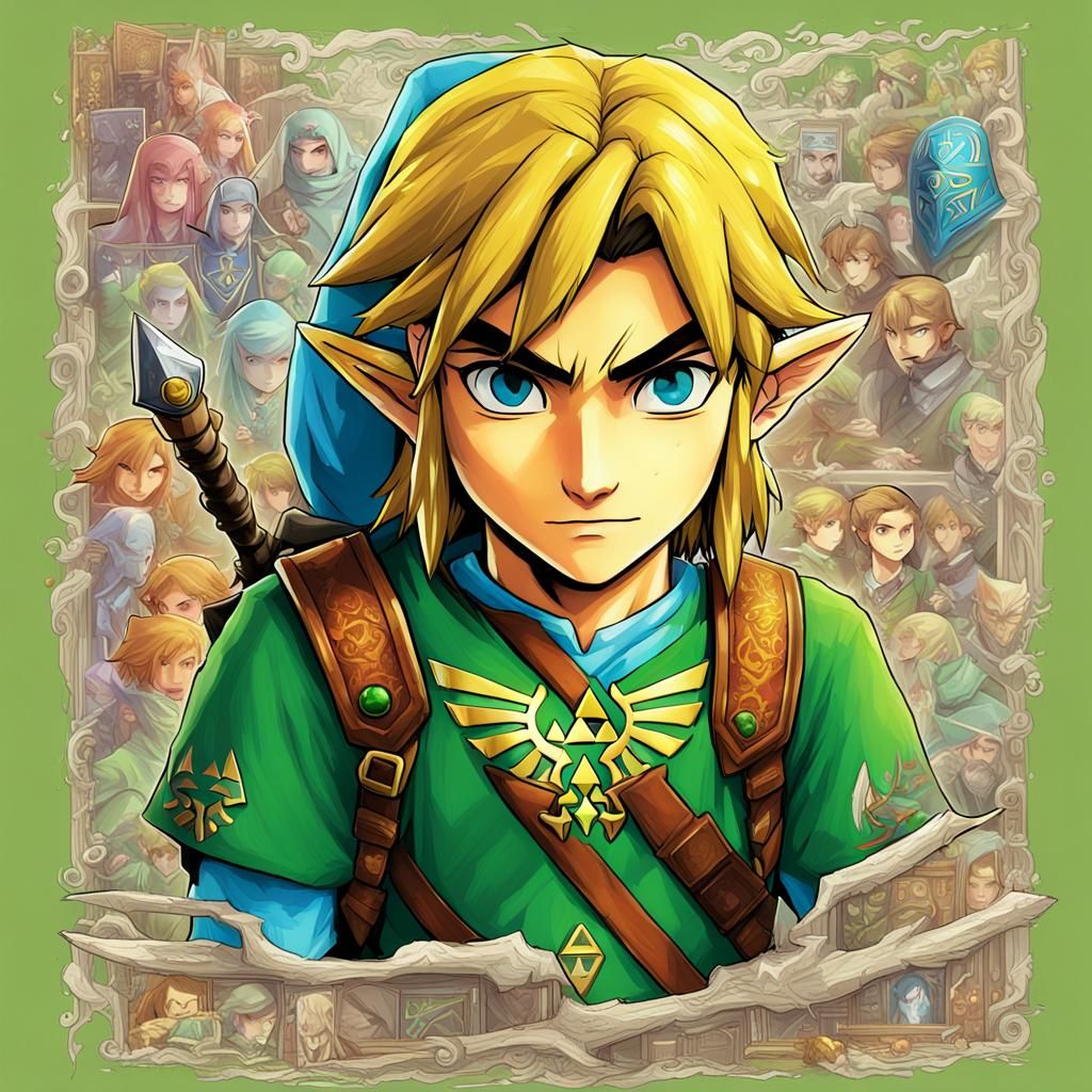 Link from Zelda in Pastel Comic Style