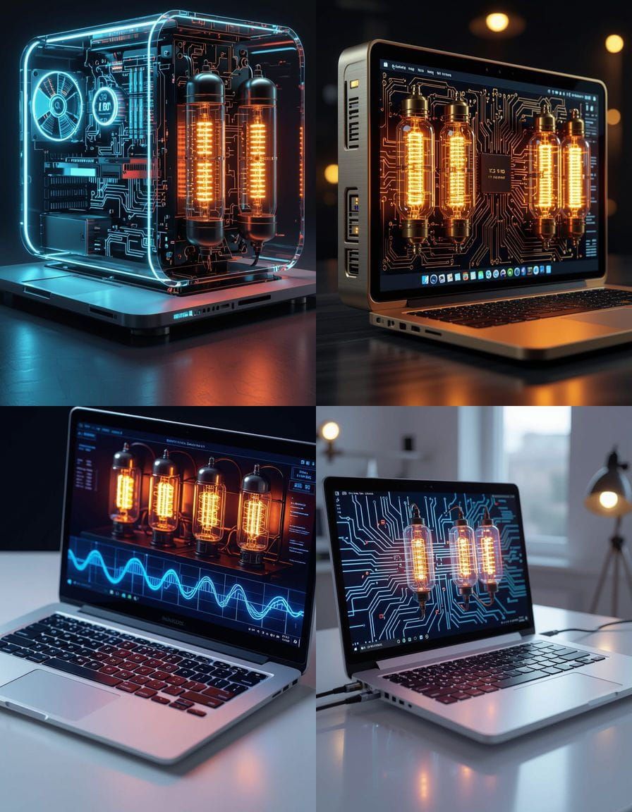 Hybrid Analog Digital PC Modern Laptop Design