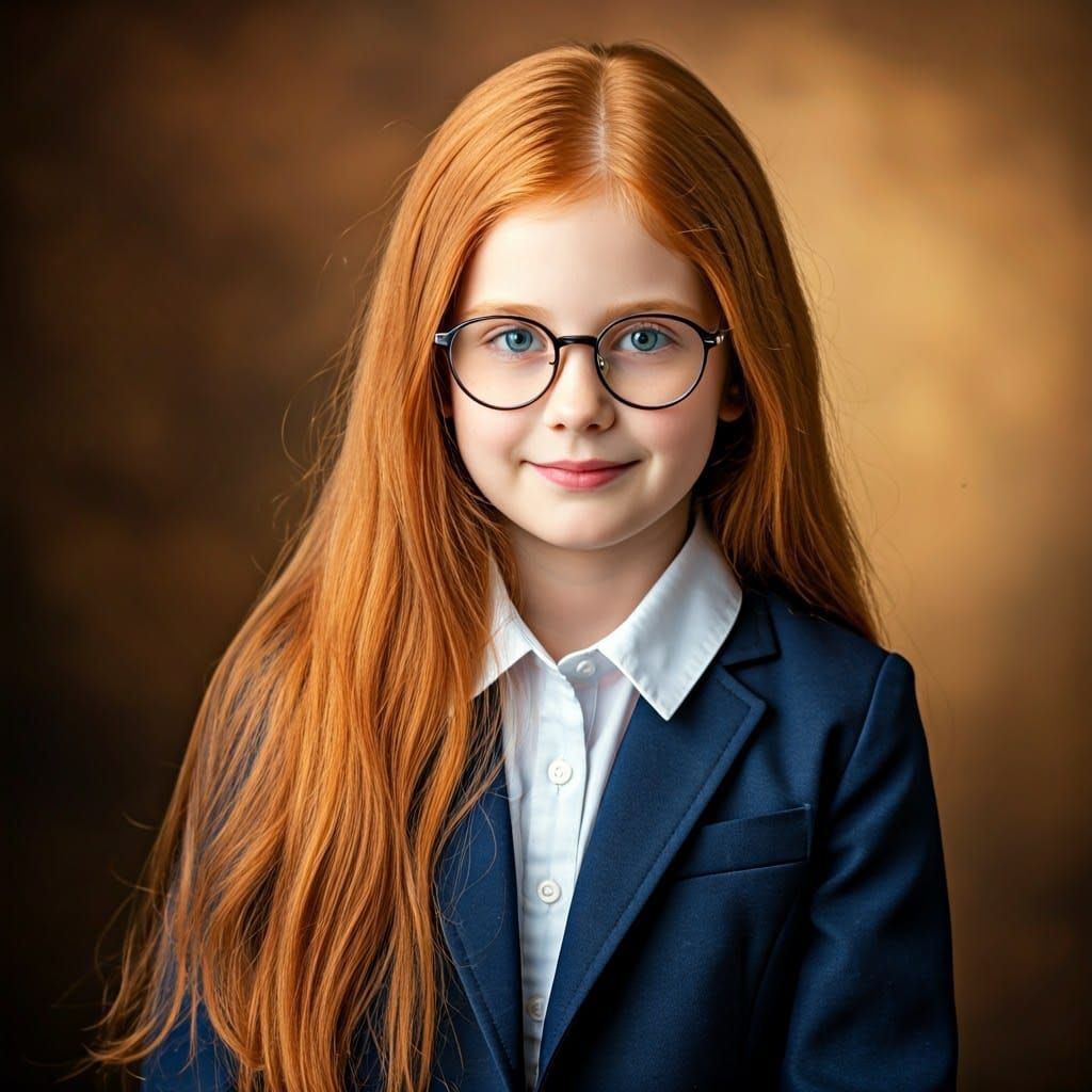 Portrait of a Girl with Reddish-Brown Hair