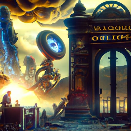 Epic Time Travel Mishap: Digital Matte Painting