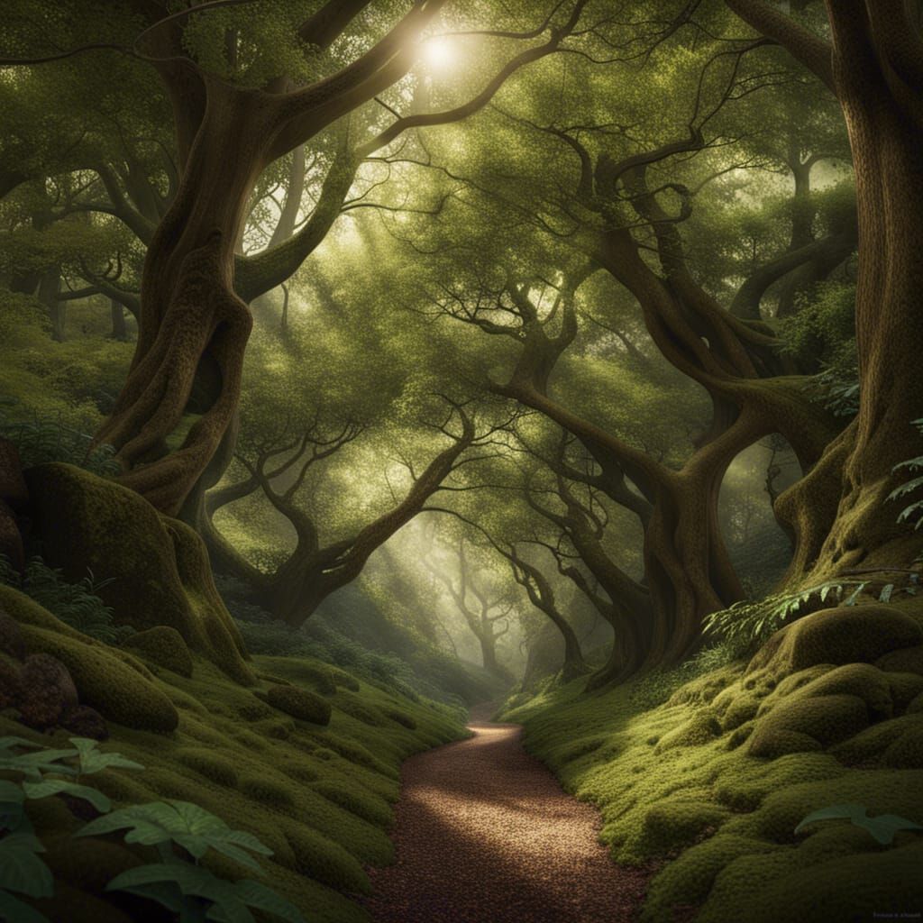 Mysterious Woodland Landscape in Ultra Photoreal Style