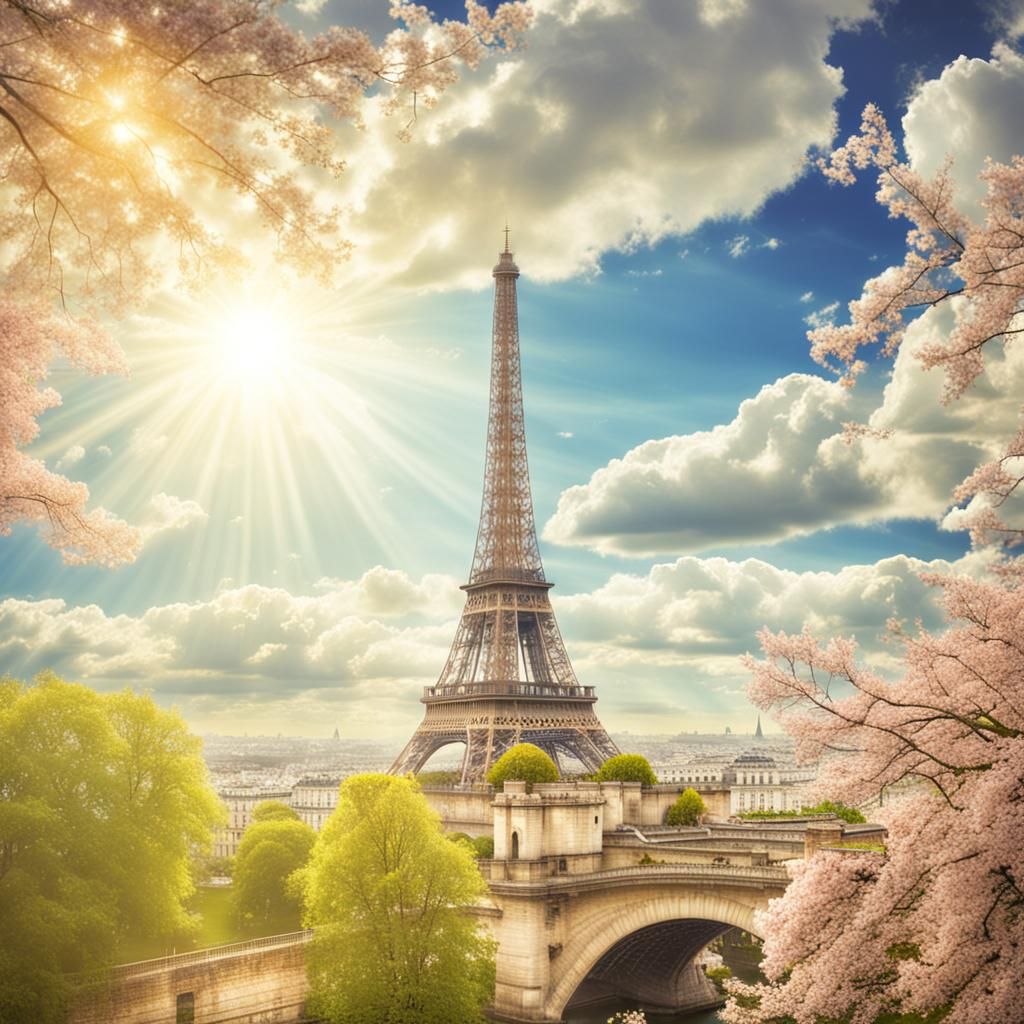 Springtime in Paris: Divine Sunshine Illuminates