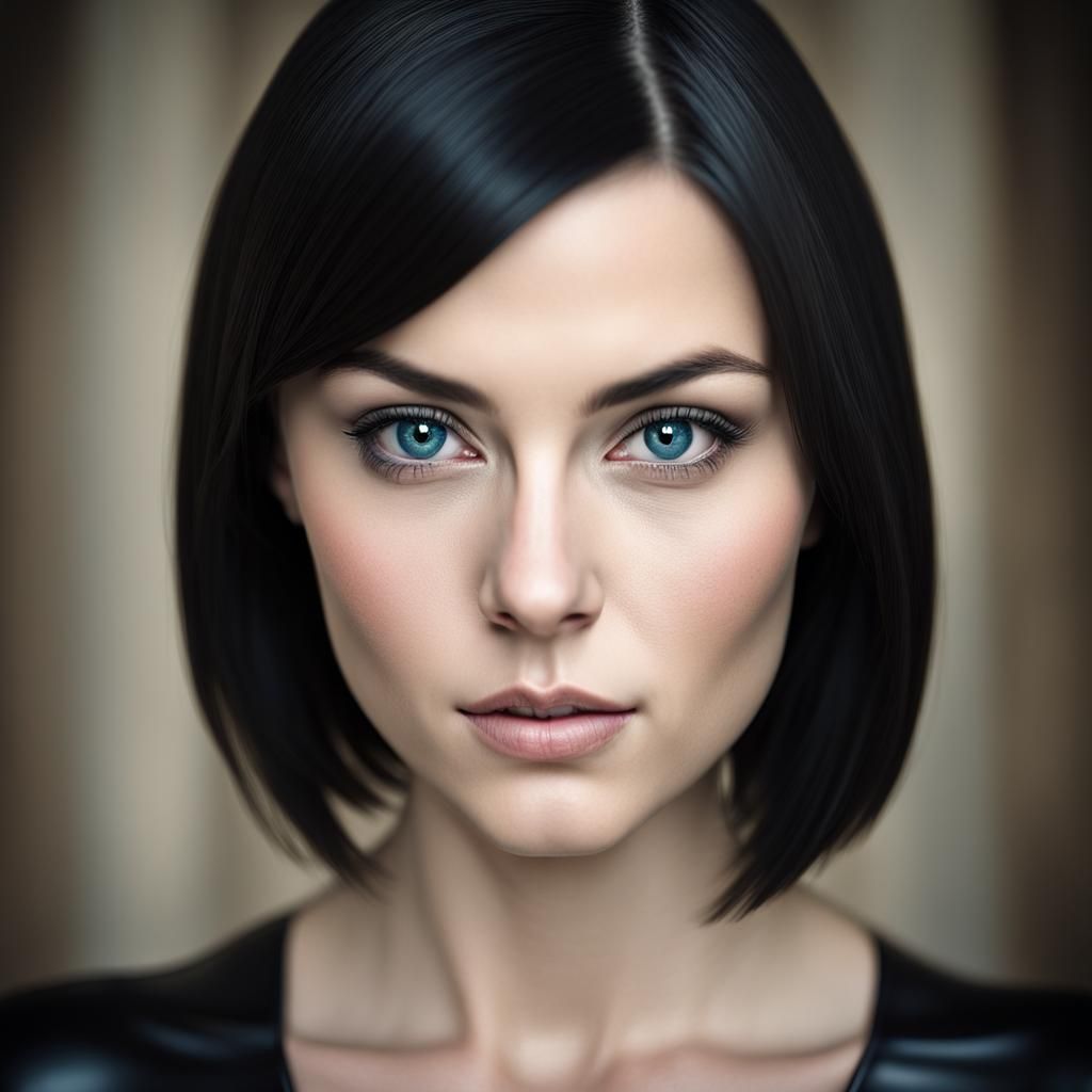 Devious Woman with a Smirk in Hyperrealistic Style