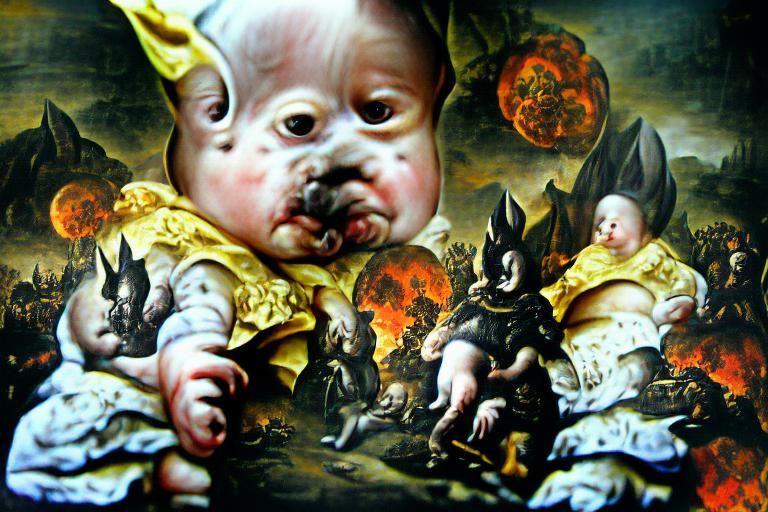 Baby in Flemish Baroque Style