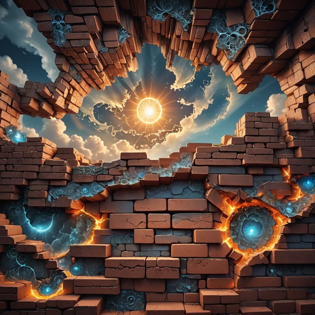 Heavenly Scene Revealed in Fractured Wall