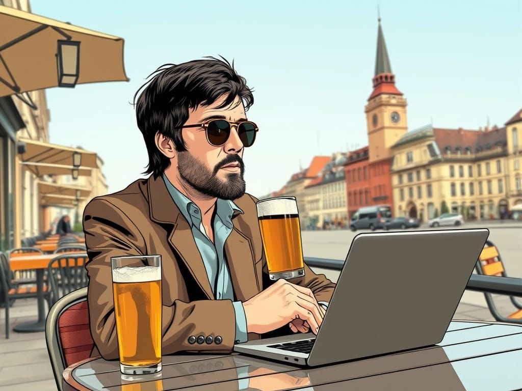 Paul McCartney in 1960s Comic Book Style