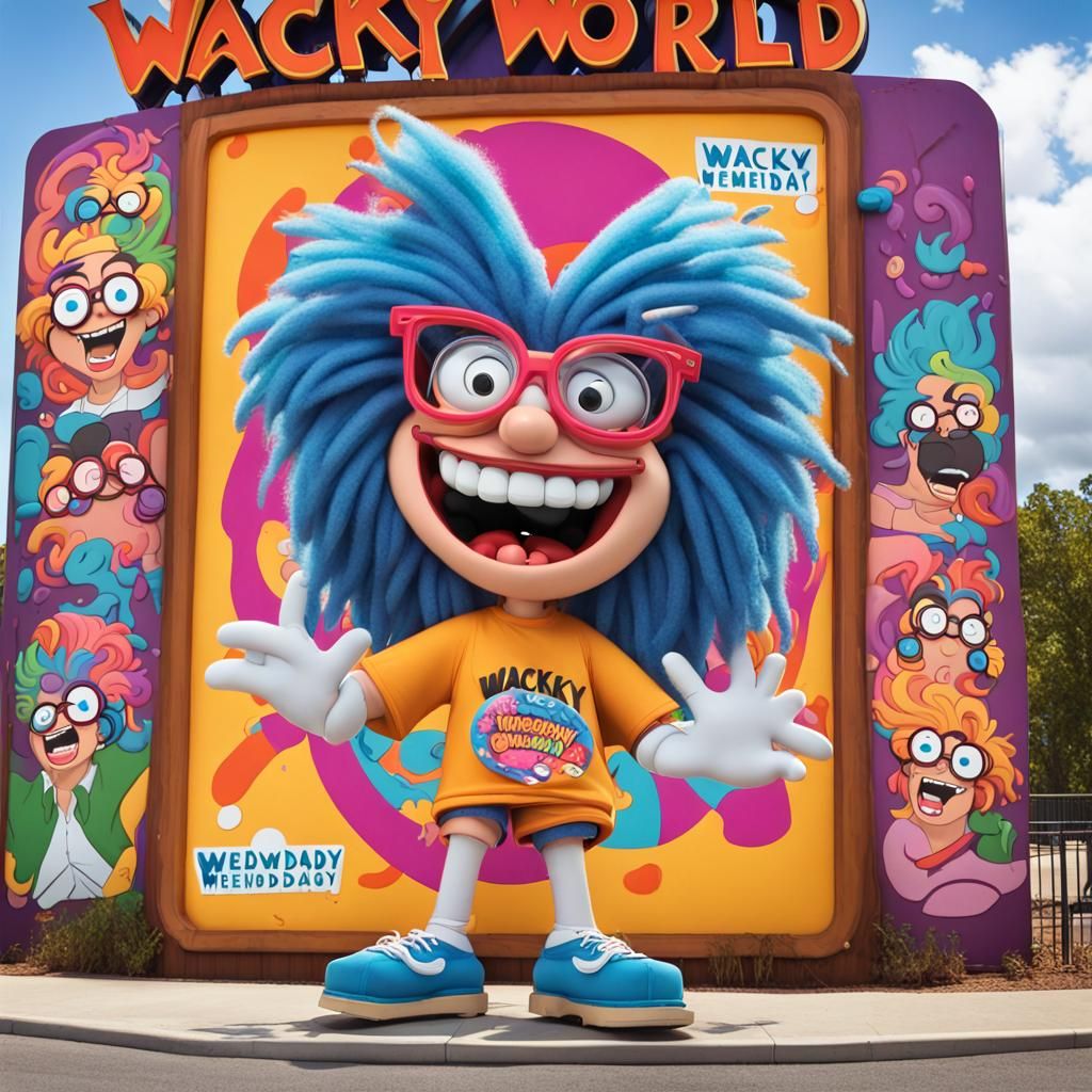 Wacky Cartoon Billboard for Theme Park Event