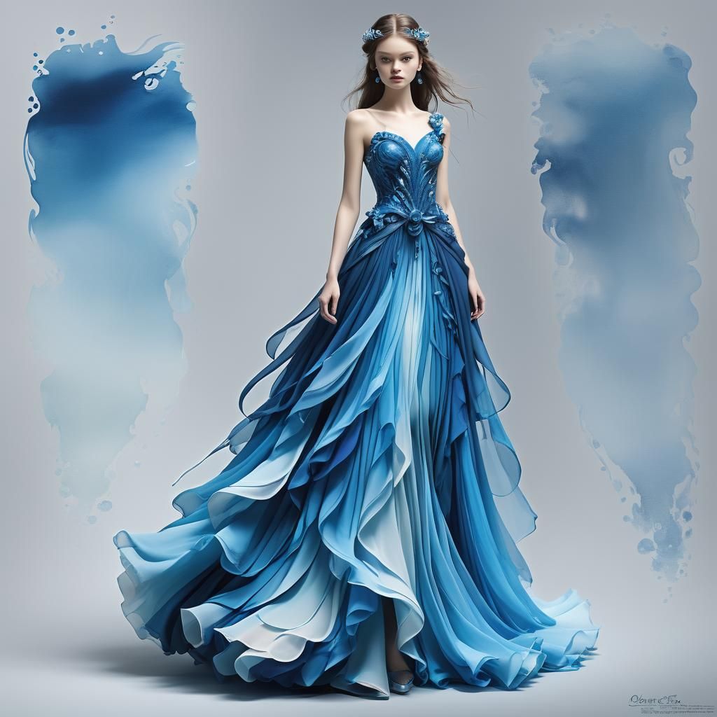 Ocean Princess: High Fashion in Symphony of Blues