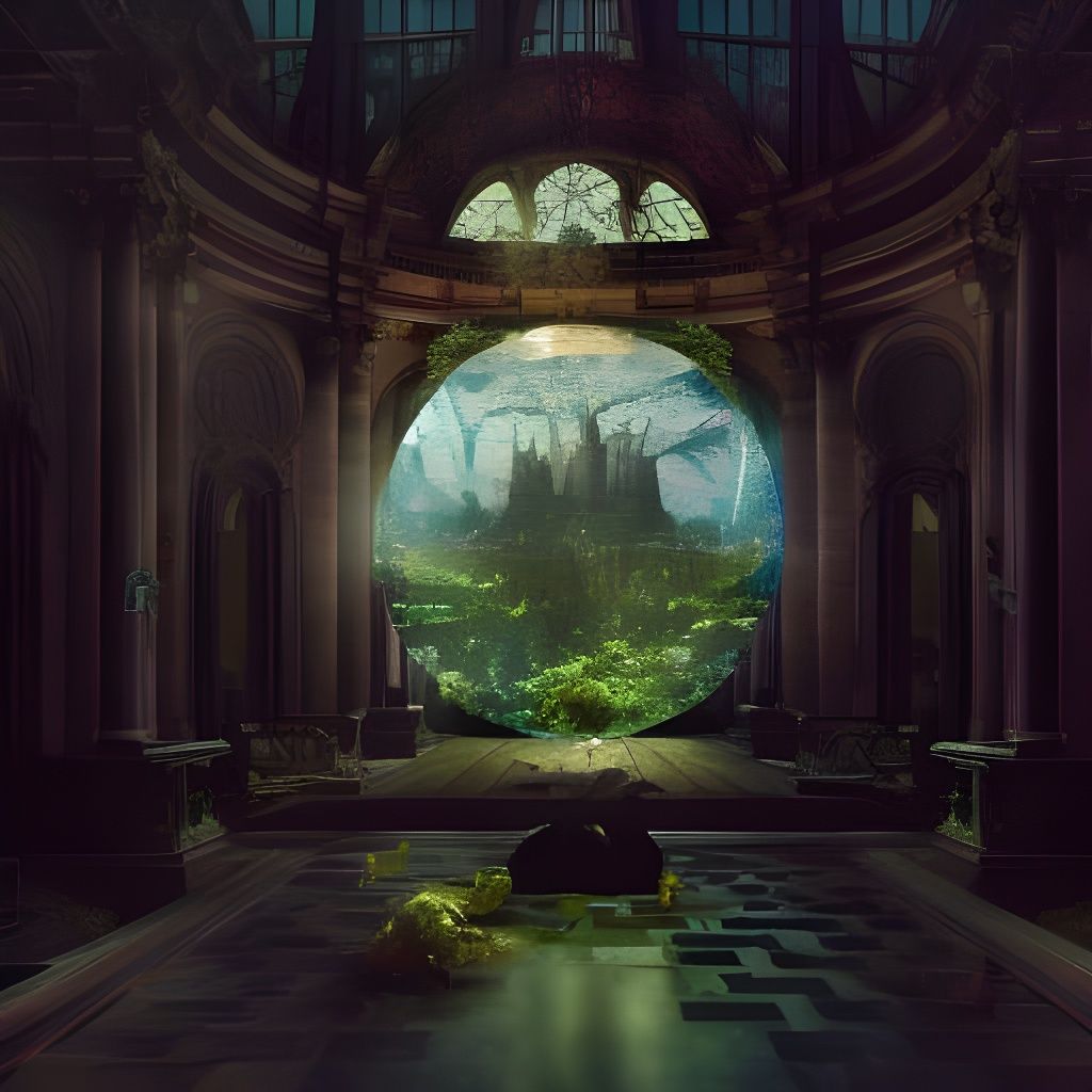 Spectacular Lightning Display in Glass Box, Photorealistic