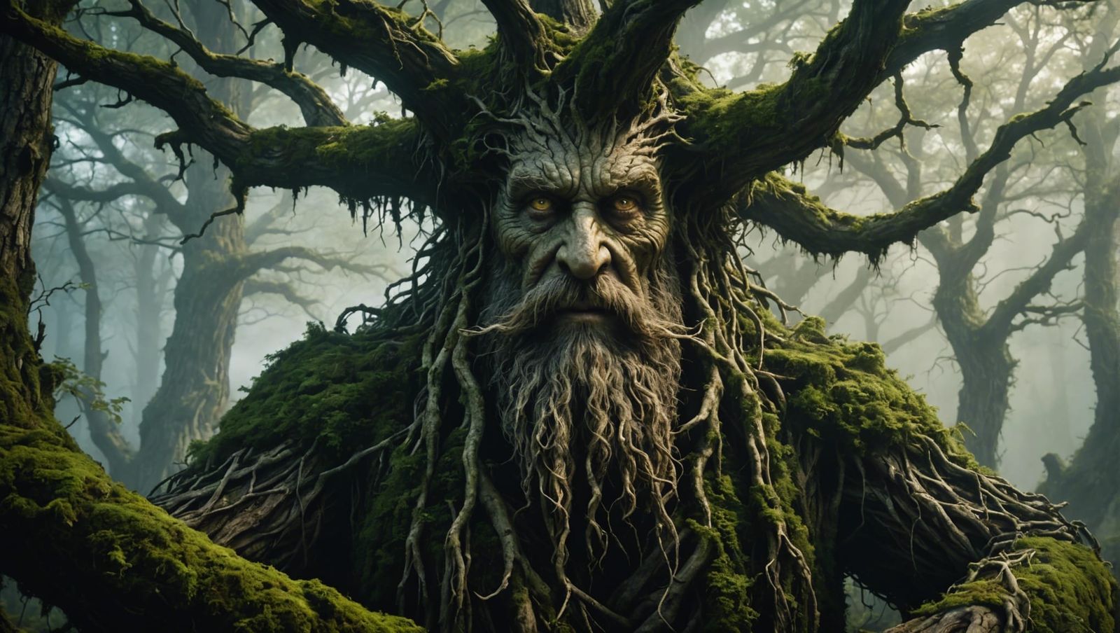 Treebeard in Mystic Forest: Digital Matte Painting