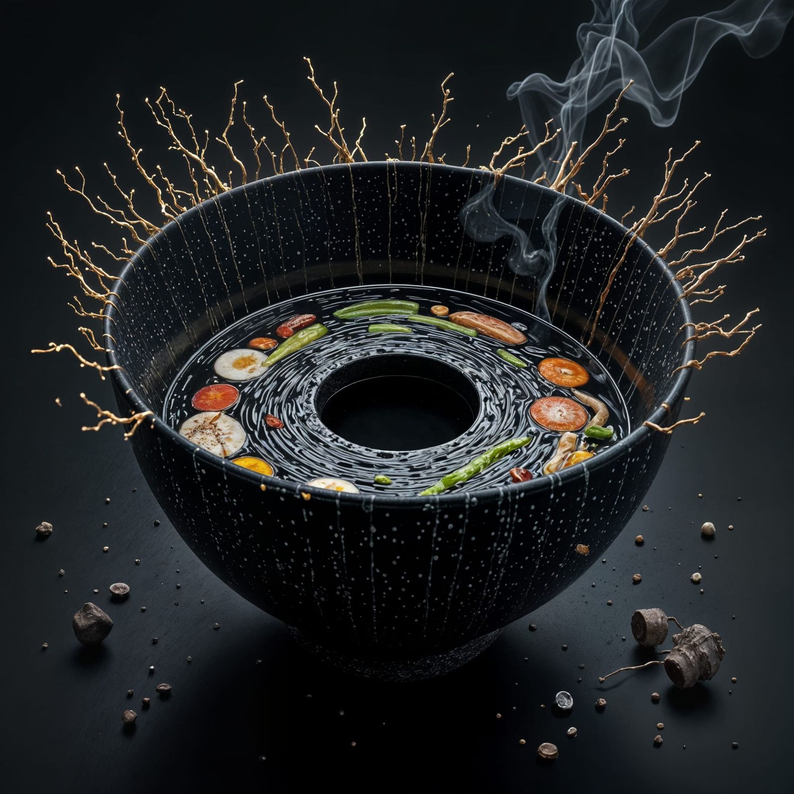 Cosmic Ramen Bowl: A Void Monk's Sensory Escape