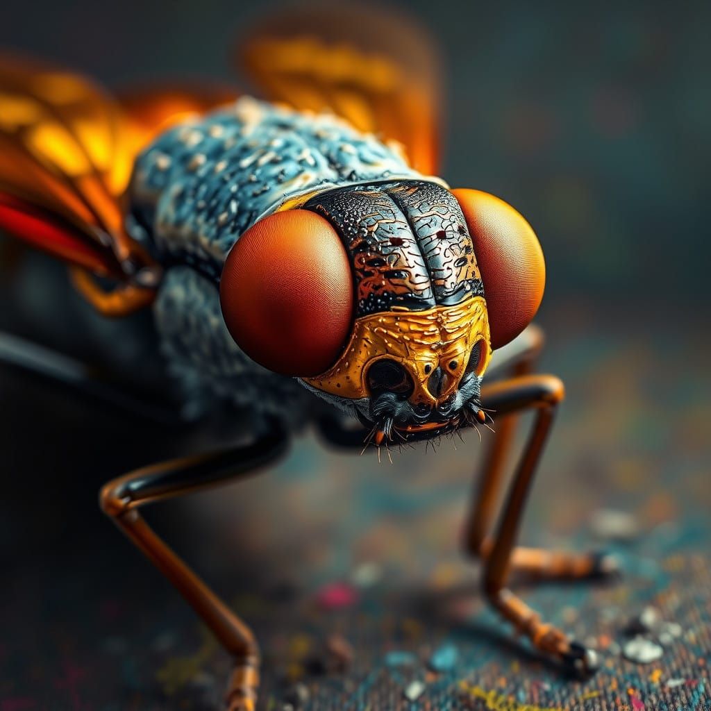 Intricate Firefly Portrait in Vibrant, Expressive Style
