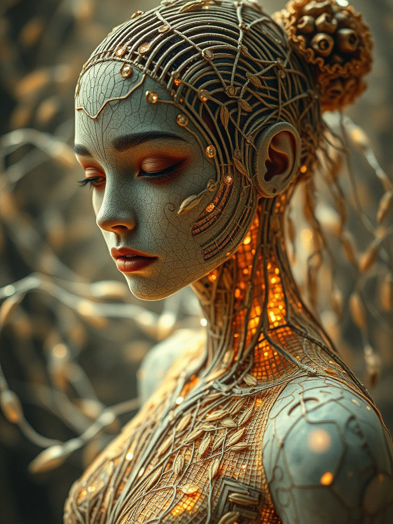 Android Maze: Biomechanical Beauty in Synthetic Skin