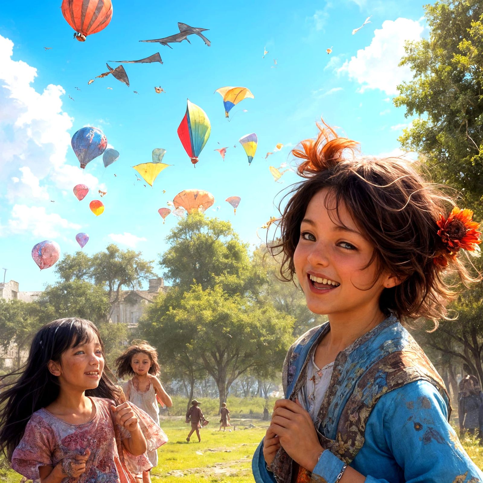 une chaude journée ensoleillée,