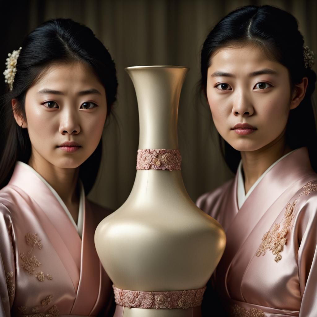 Stunning Japanese Sisters in Elizabethan Dresses