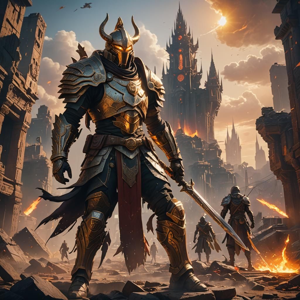 Otherworldly Warrior in Apocalyptic Realm: Unreal Engine 5