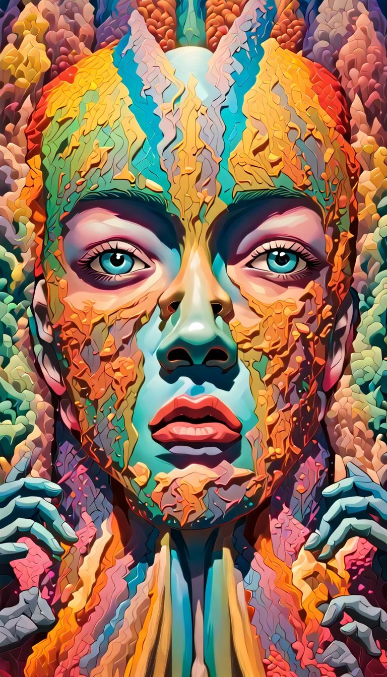 AI Perceptions of Humanity: A Maximalist 3D Art Exploration