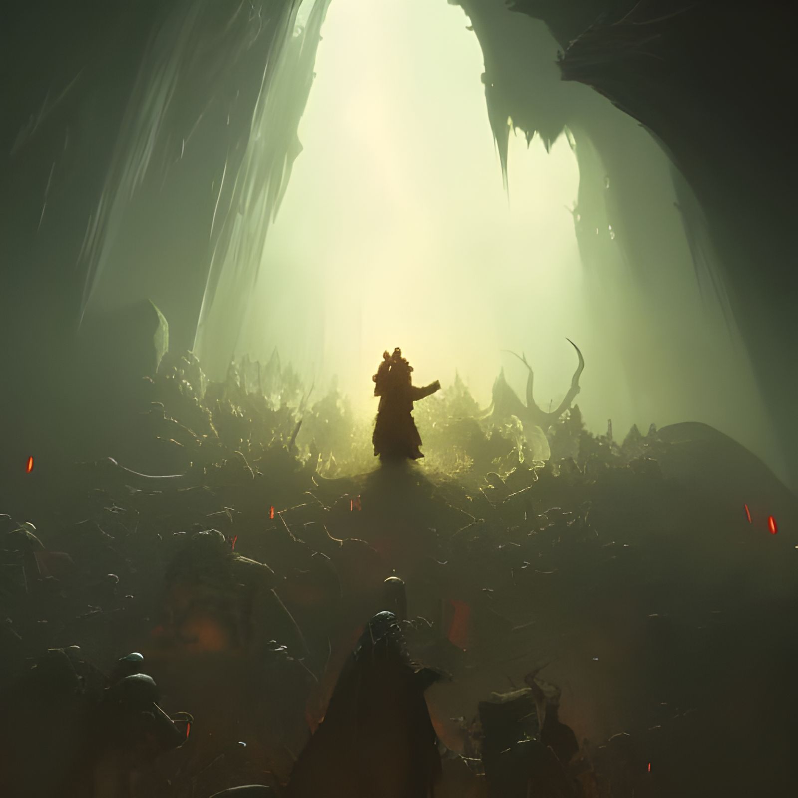 Rat-King in Hell: Dark Fantasy Concept Art