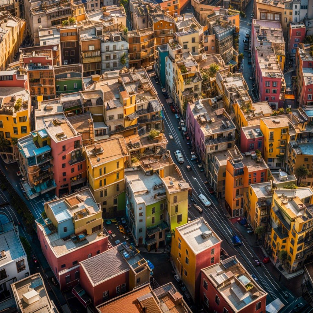 Energetic Urban Chaos: A Dynamic Cityscape