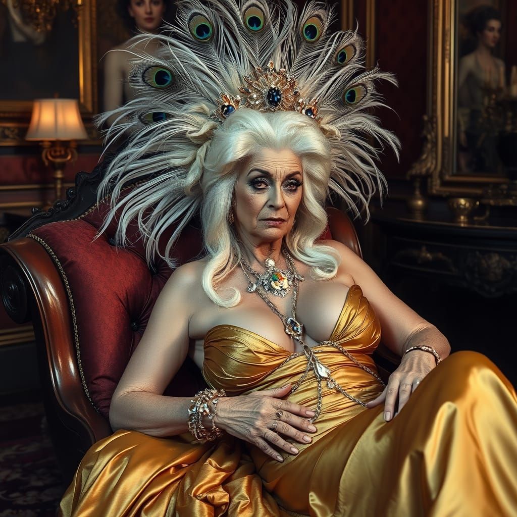 Sinister Portrait of an Elderly Transvestite